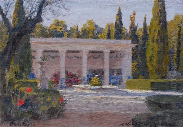 Le Jardin A Ben Negro, Bizerte Oil Painting by Alexandre Roubtzoff