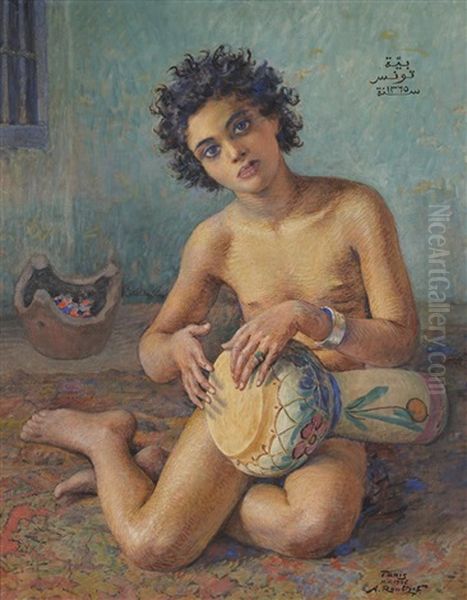 Jeune Ephebe Des Iles Kerkenah En Tunisie Oil Painting by Alexandre Roubtzoff