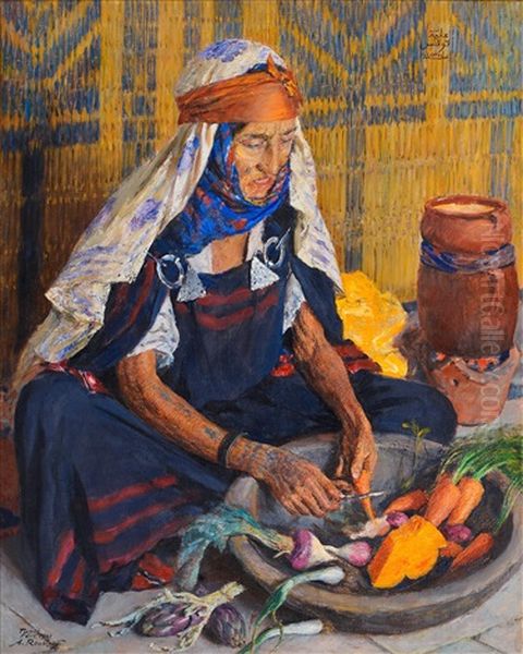 Bedouine Alya Oil Painting by Alexandre Roubtzoff