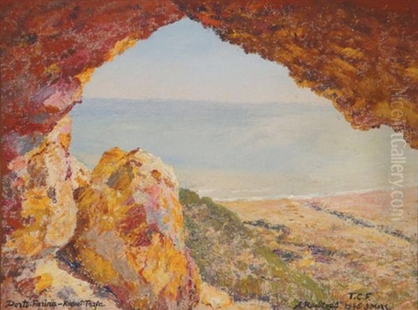 Vue De Porto-farina Oil Painting by Alexandre Roubtzoff