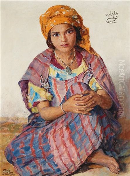 Bedouoine Chadlia Oil Painting by Alexandre Roubtzoff