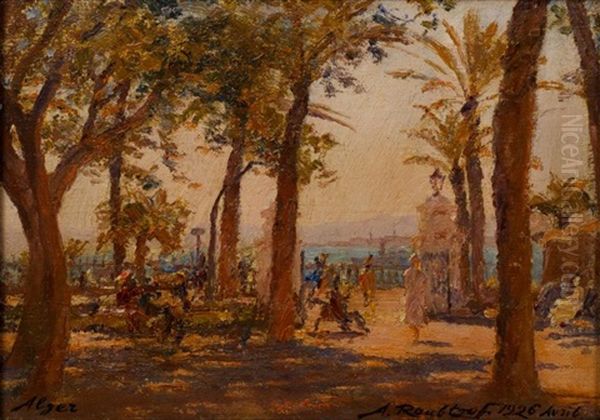 Alger, Avril Oil Painting by Alexandre Roubtzoff