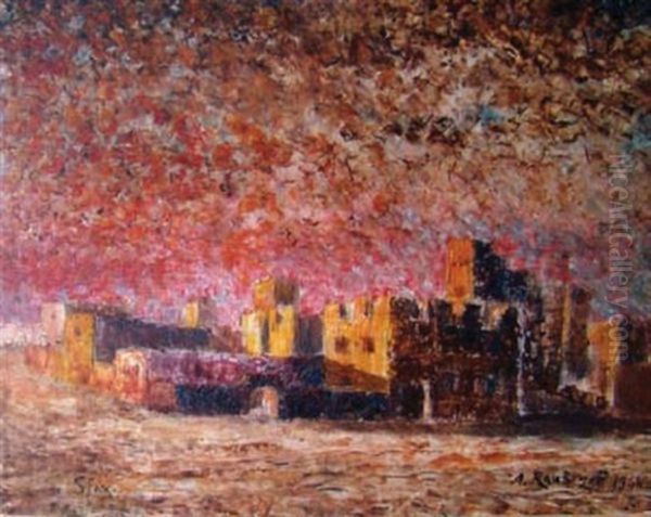 Vue De Sfax, Tunisie Oil Painting by Alexandre Roubtzoff