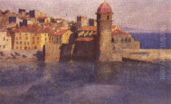 Collioure Oil Painting by Alexandre Roubtzoff