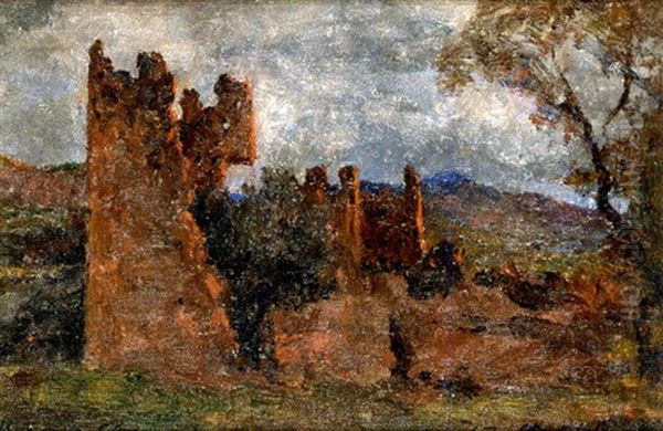 Ruines Dans Un Paysage Oil Painting by Alexandre Roubtzoff