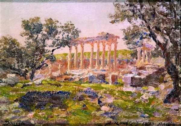 Dougga Oil Painting by Alexandre Roubtzoff