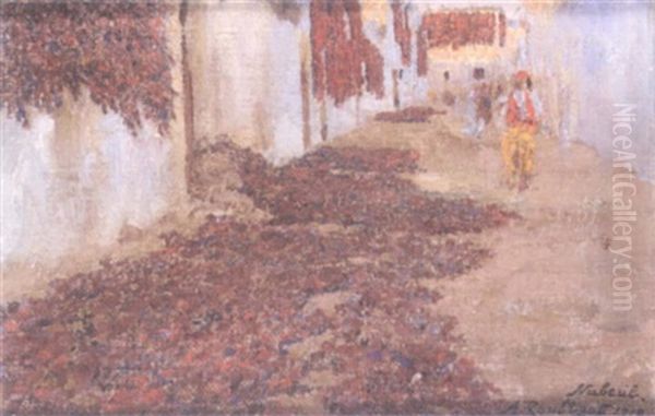 Rue A Nabeul Oil Painting by Alexandre Roubtzoff