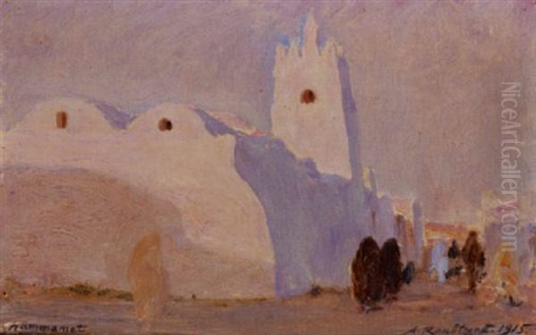 Devant La Mosquee Oil Painting by Alexandre Roubtzoff