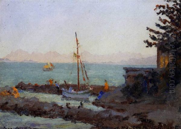 Juan Les Pins Oil Painting by Alexandre Roubtzoff