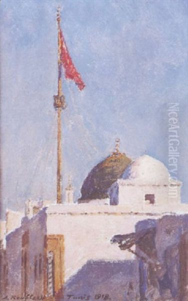 Tunis Oil Painting by Alexandre Roubtzoff