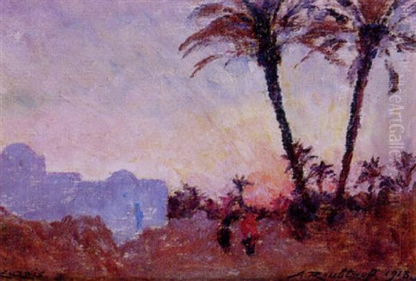 Vue De Zarzis Oil Painting by Alexandre Roubtzoff