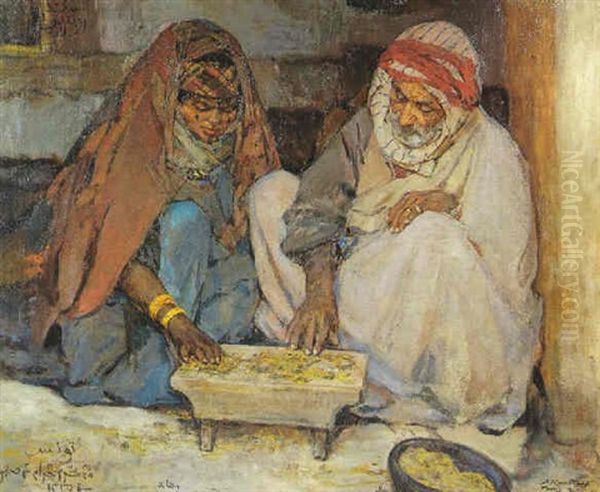 Ramdana Et Salem Oil Painting by Alexandre Roubtzoff