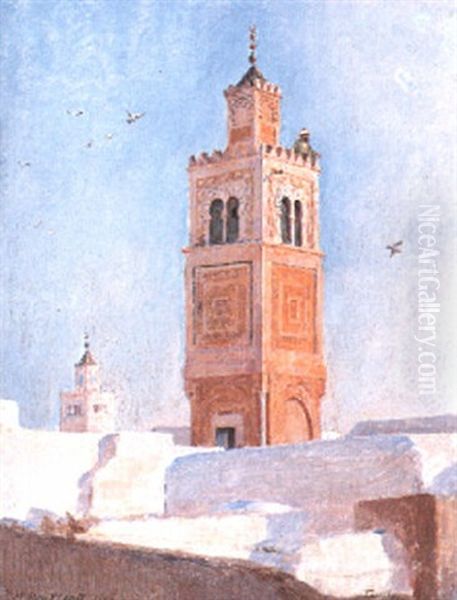 L'appel Du Muezzin Oil Painting by Alexandre Roubtzoff