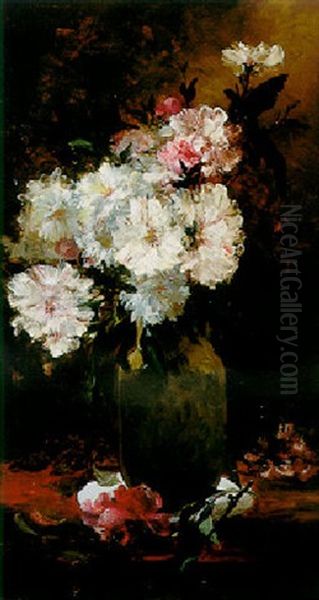 Le Bouquet Aux Fleurs Blanches Oil Painting by Alfred Rouby