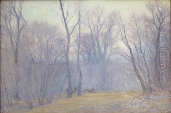 Chevreuils Dans La Foret, 1934 Oil Painting by Frederic Rouge