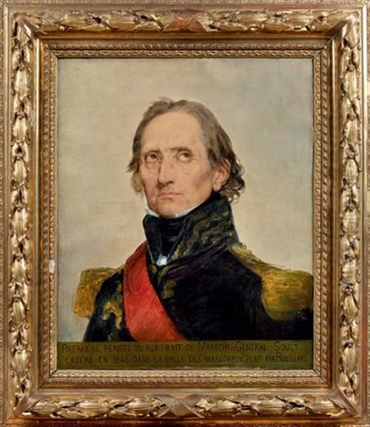 Etude Pour Le Portrait Du Marechal Soult Oil Painting by Jean Sebastien Rouillard