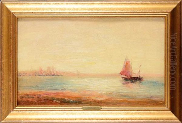 Aux Martigues Oil Painting by Gaston Marie Anatole Roullet