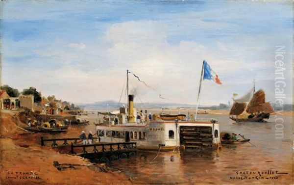 La Trombe Oil Painting by Gaston Marie Anatole Roullet