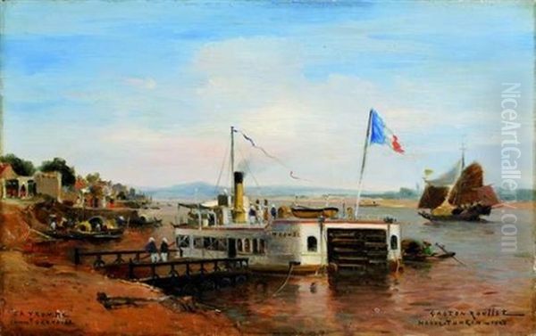 La Trombe Oil Painting by Gaston Marie Anatole Roullet