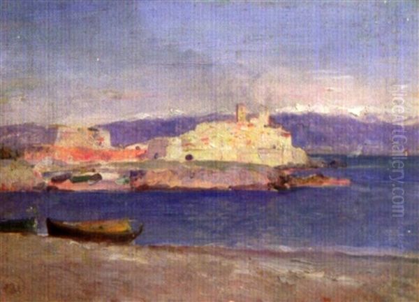 Antibes, Matin Oil Painting by Gaston Marie Anatole Roullet