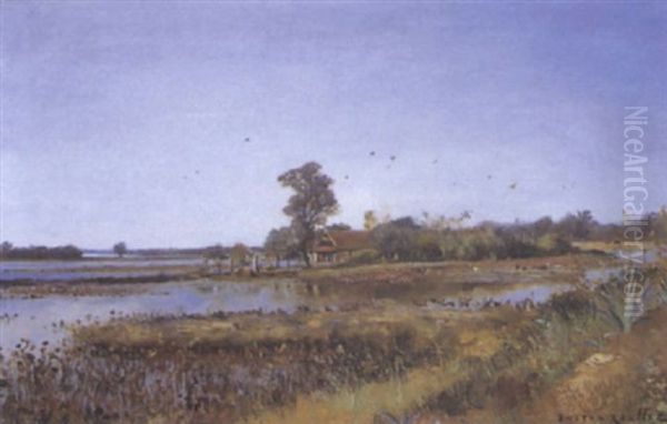 Paysage De Tonkin Oil Painting by Gaston Marie Anatole Roullet