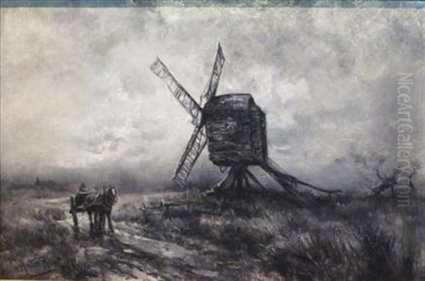 Windmill And Carthorse (+ Untitled; 2 Works) by Robert William Arthur Rouse