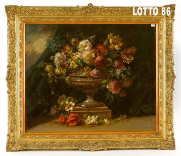 Vaso Di Fiori Oil Painting by Francesco Bosso