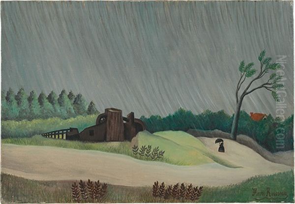 Un Matin De Pluie Oil Painting by Henri Rousseau