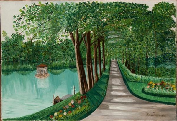 Allee Pres Du Lac Oil Painting by Henri Rousseau