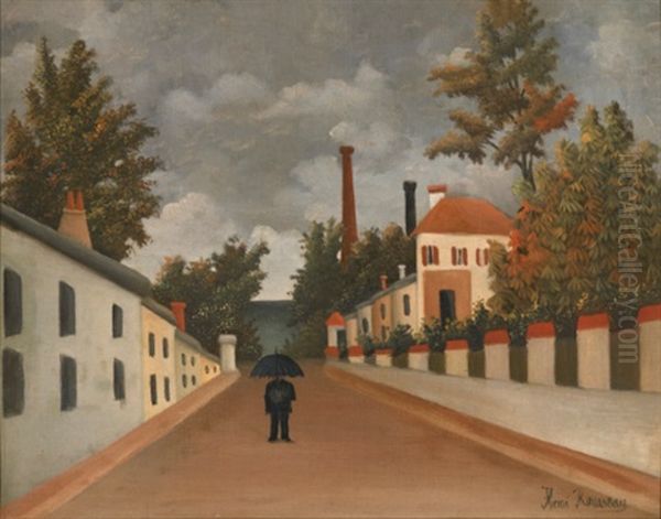 Vue Des Environs De Paris Oil Painting by Henri Rousseau