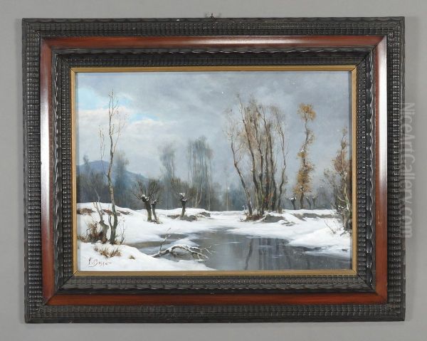 Paesaggio Innevato Oil Painting by Francesco Bosso