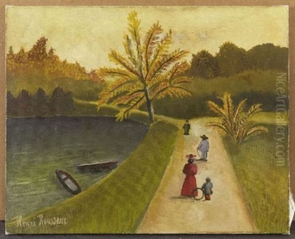 Vue Du Bois De Boulogne En Automne Oil Painting by Henri Rousseau