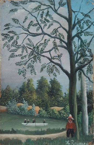 Im Kahn Oil Painting by Henri Rousseau