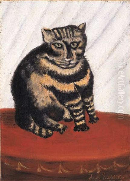 Le Chat Tigre Oil Painting by Henri Rousseau