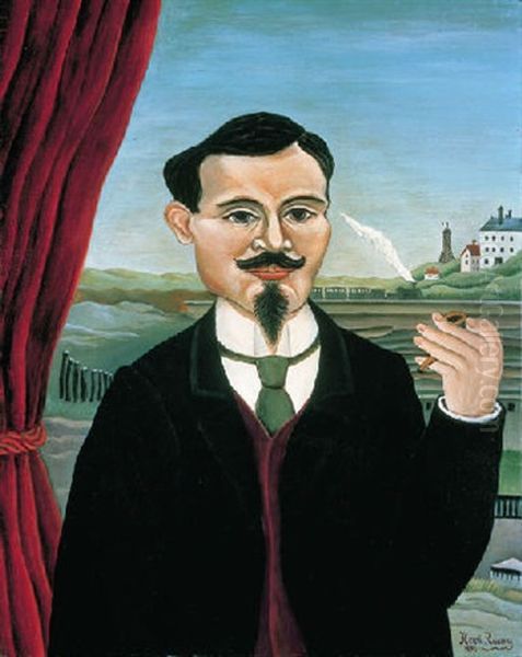 Portrait De Leon-paul Fargue Oil Painting by Henri Rousseau