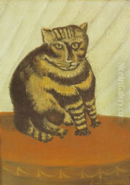 Chat Tigre Oil Painting by Henri Rousseau