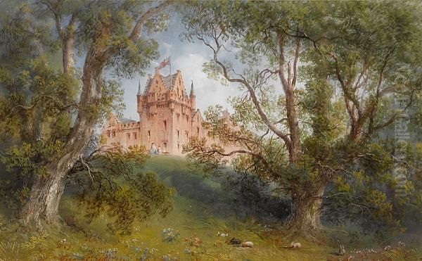 A View Of Brodick Castle, Isle Of Arran, Scotland Oil Painting by Carlo Bossoli