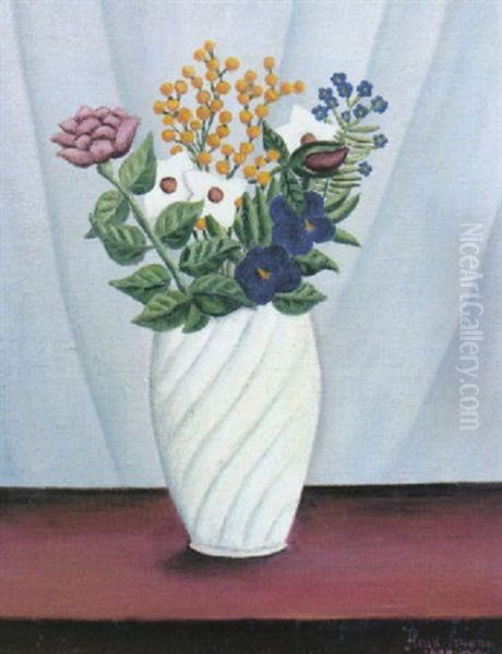 Bouquets De Fleurs Oil Painting by Henri Rousseau