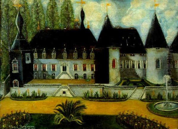 Vue D'un Chateau Oil Painting by Henri Rousseau