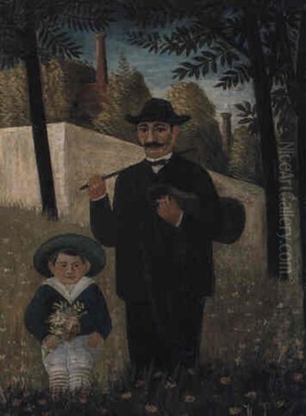 Le Chomeur Musicien Oil Painting by Henri Rousseau