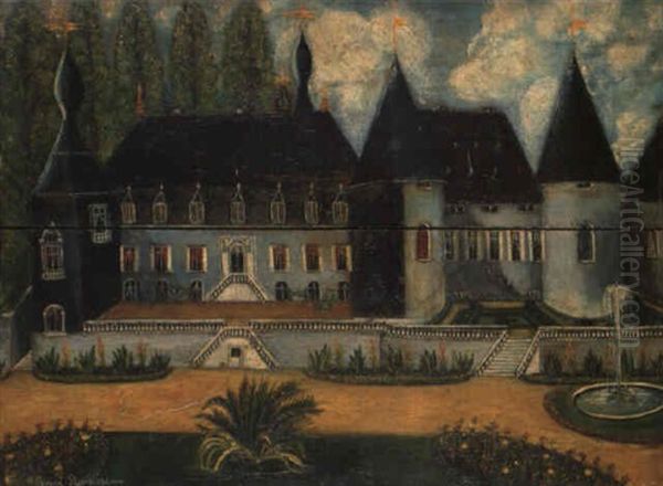 Vue D'un Chateau Oil Painting by Henri Rousseau