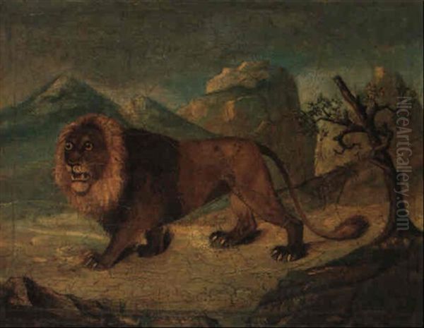 Lion Marchant Dans Le Desert Oil Painting by Henri Rousseau