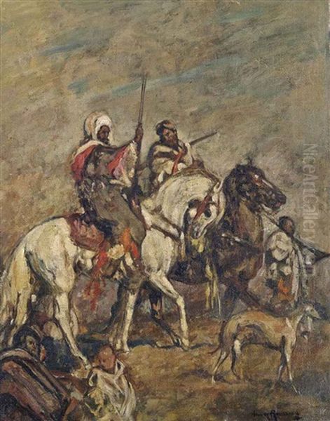 Arab Warriors Oil Painting by Henri Emilien Rousseau