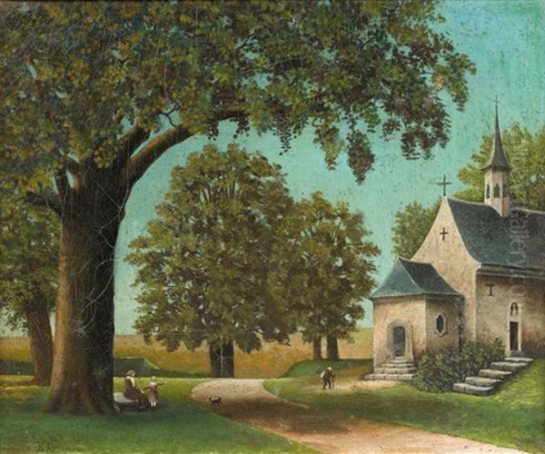 La Petite Chapelle Oil Painting by Henri Emilien Rousseau