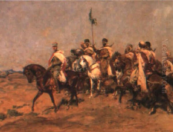 Arab Warriors Oil Painting by Henri Emilien Rousseau