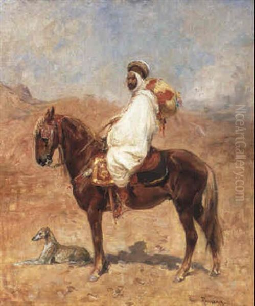 Arab Horseman With Hound Oil Painting by Henri Emilien Rousseau