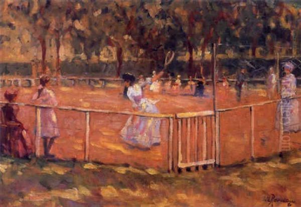 The Tennis Match Oil Painting by Marguerite Rousseau