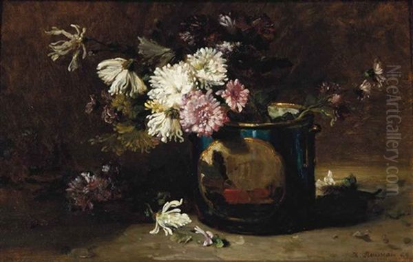 Nature Morte De Fleurs Oil Painting by Philippe Rousseau