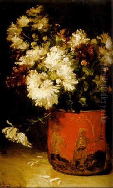 Blomsterstilleben Oil Painting by Philippe Rousseau