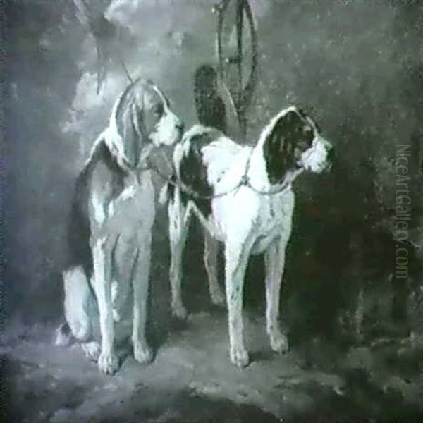 Les Chiens Oil Painting by Philippe Rousseau